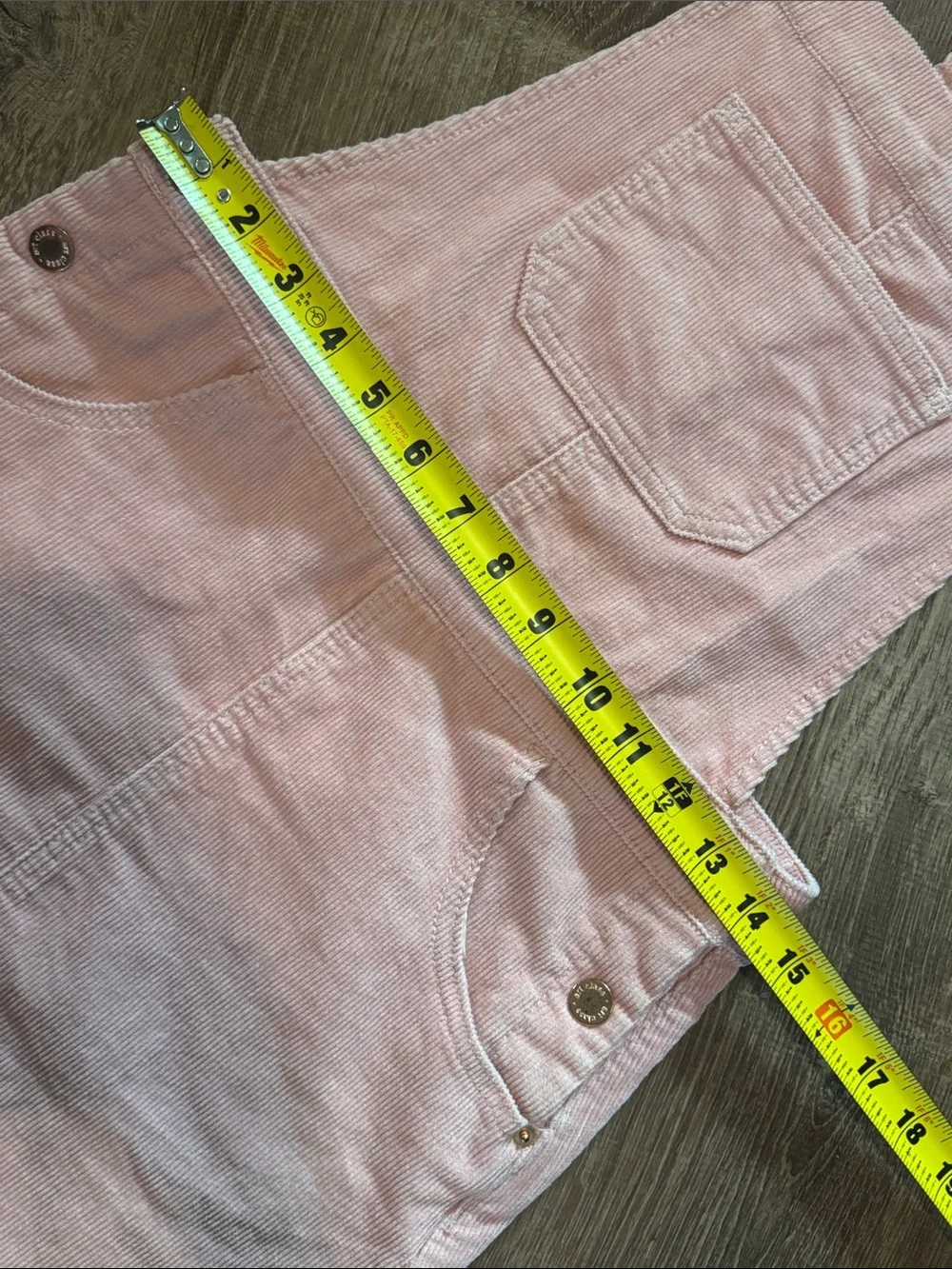 Art Class Dusty Pink Corduroy Overall Dress